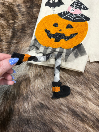 Pumpkin Dangle Leg Towel