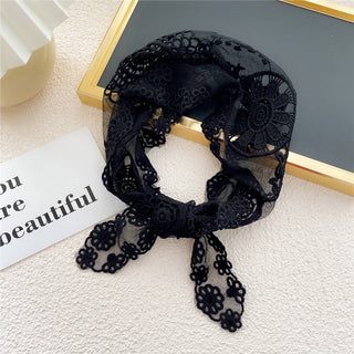 Lace Floral Triangle Scarf