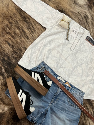 White Camo Crew Neck Sweatshirt