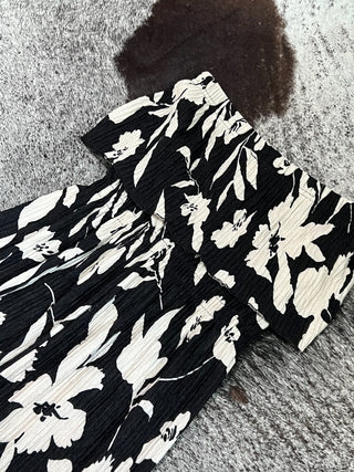Crinkle Floral Off the Shoulder Jumpsuit