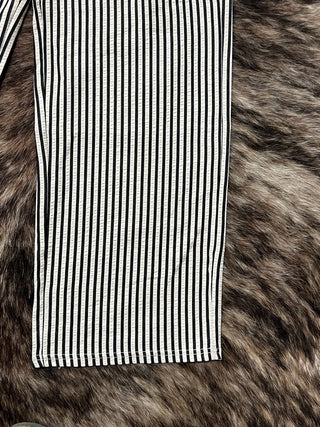 Striped Drawstring Straight Leg Pants (S–3X)
