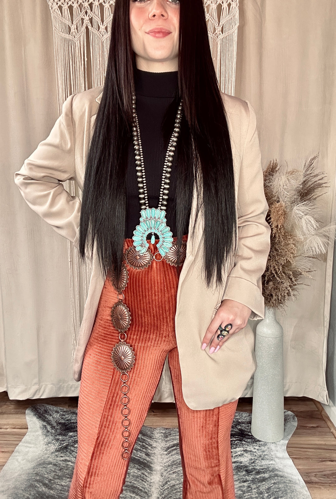 Mocha Lizzy Open Front Blazer