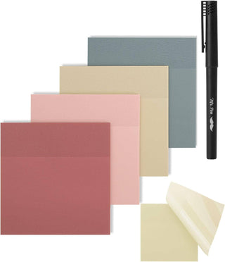 Transparent Sticky Notes, 3x3, 200 Sheets, Vintage Colors