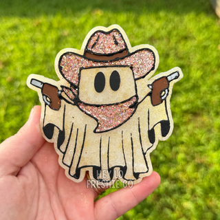Cowboy Ghost Halloween car freshie