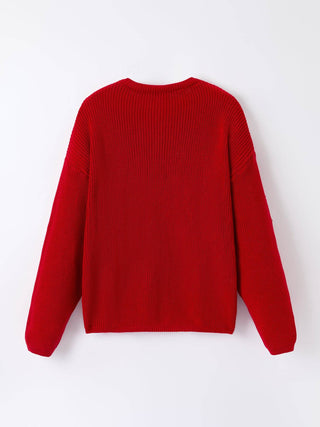 Kid’s Red Christmas "merry" Pullover Sweater