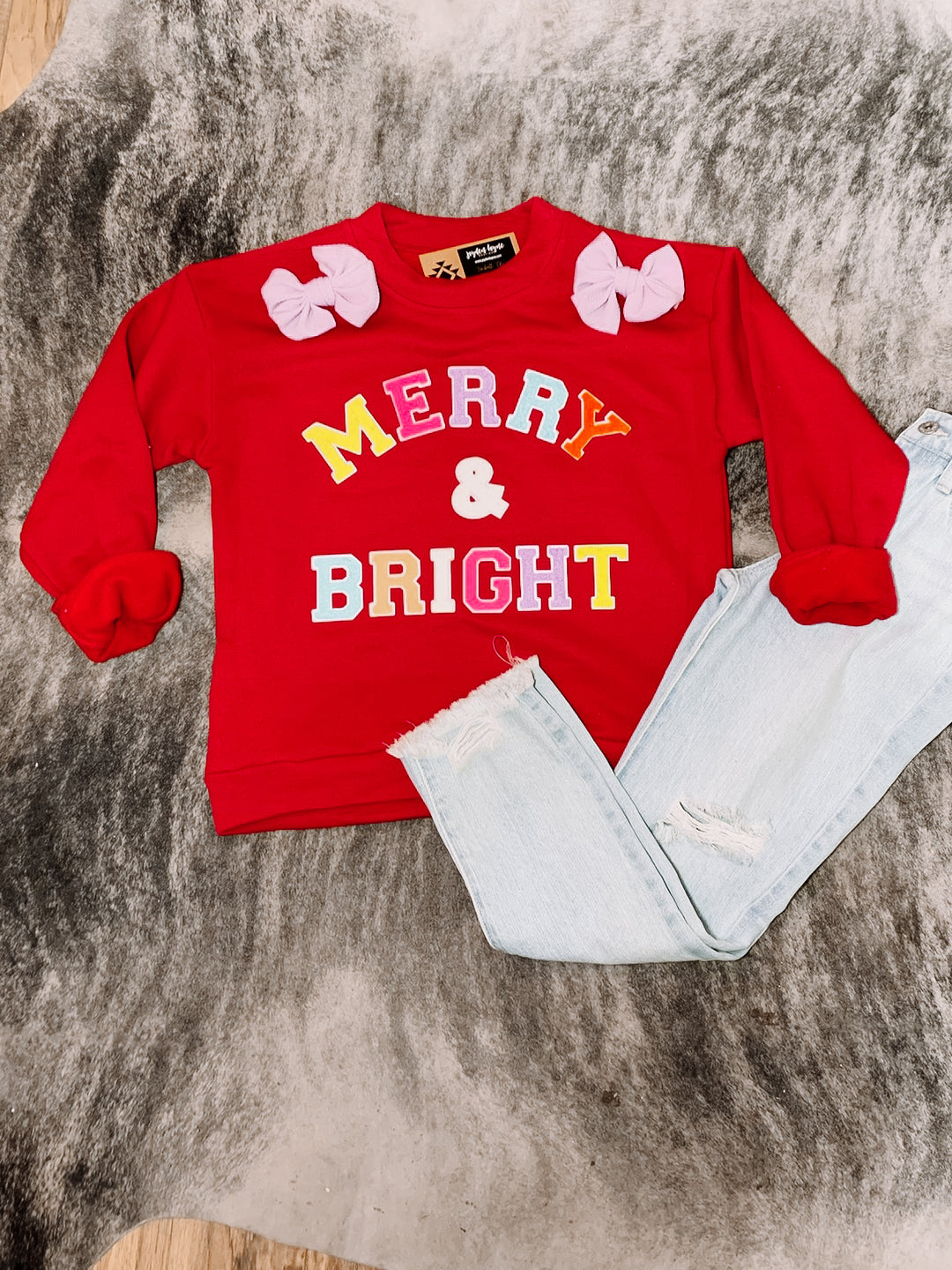Merry & Bright Chenille Patch Sweatshirt
