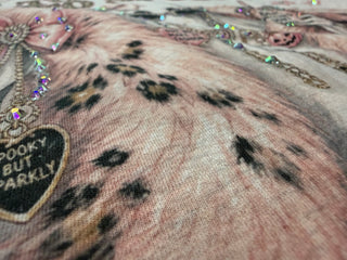 Pink Spooky Blingy Rhinestone Graphic Tee