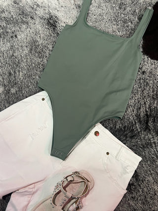 Jade Square neck tank bodysuit