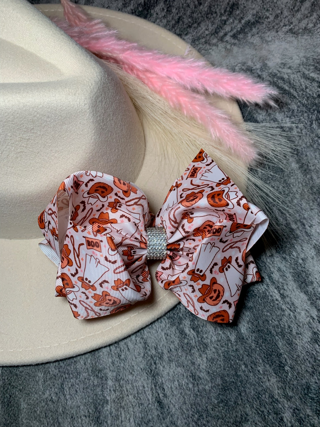 Kids Halloween Rhinestone Bow