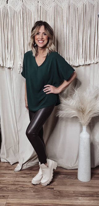 Huntergreen Kait Vneck Top