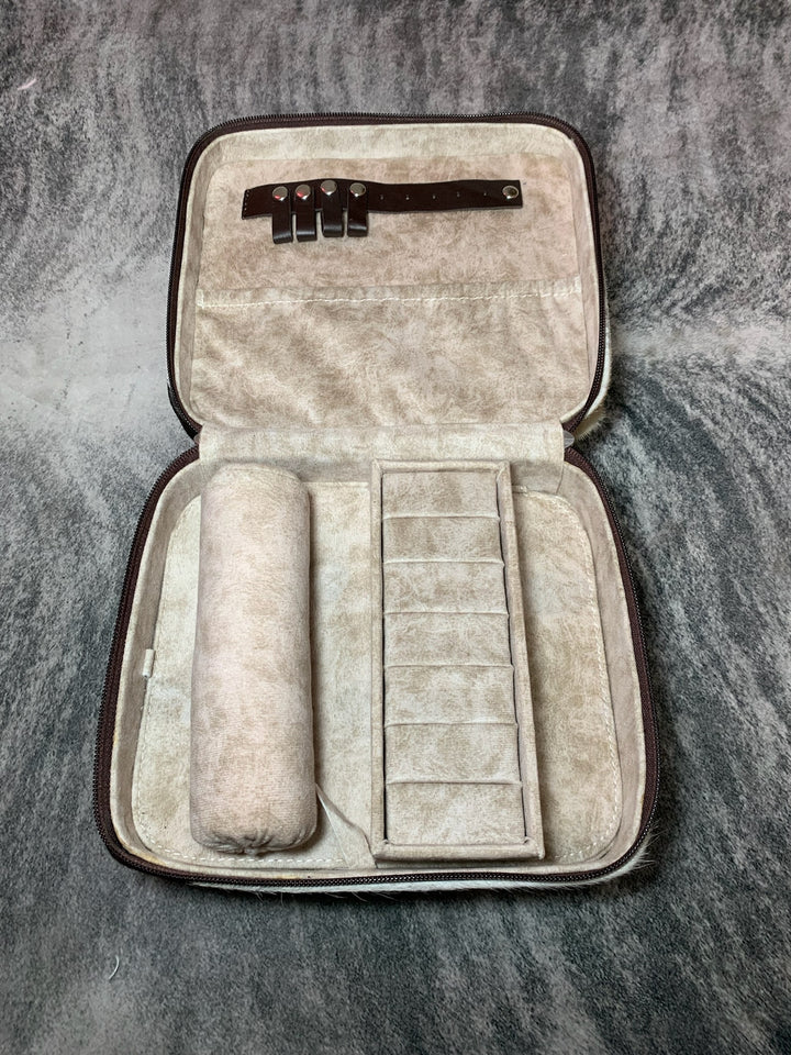 Medium Hair On Hide Leather Jewelry Box