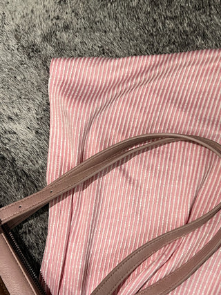 Ribbed Striped Oversized Short Sleeve Top