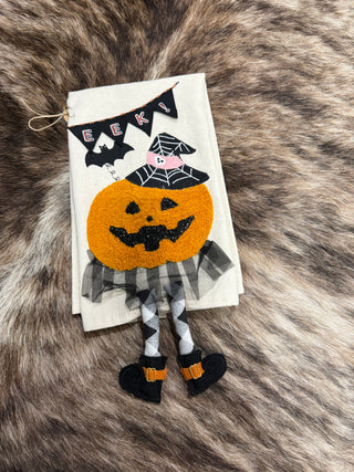Pumpkin Dangle Leg Towel
