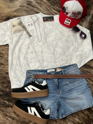 White Camo Crew Neck Sweatshirt