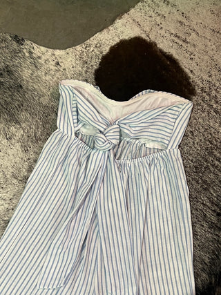 Seaside Stripe Strapless Wide-Leg Jumpsuit