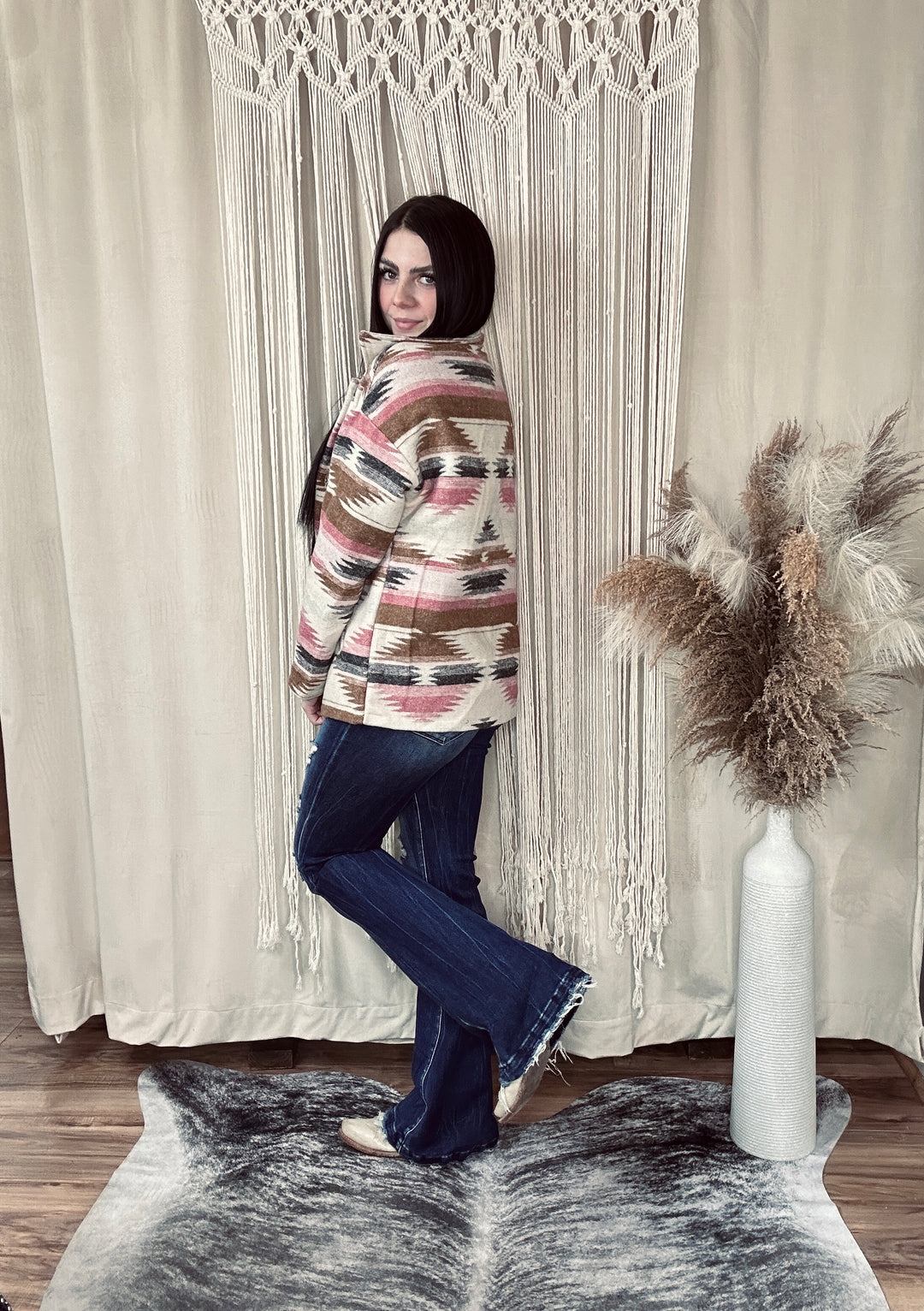 Ashlyn Pink Aztec Jacket