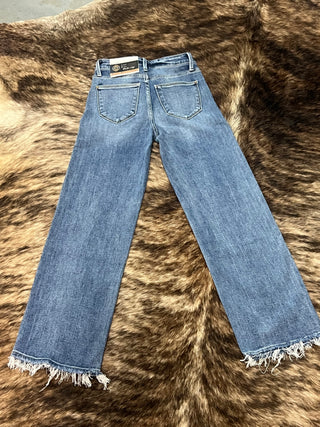 High Rise Stretch Slim Straight Jeans