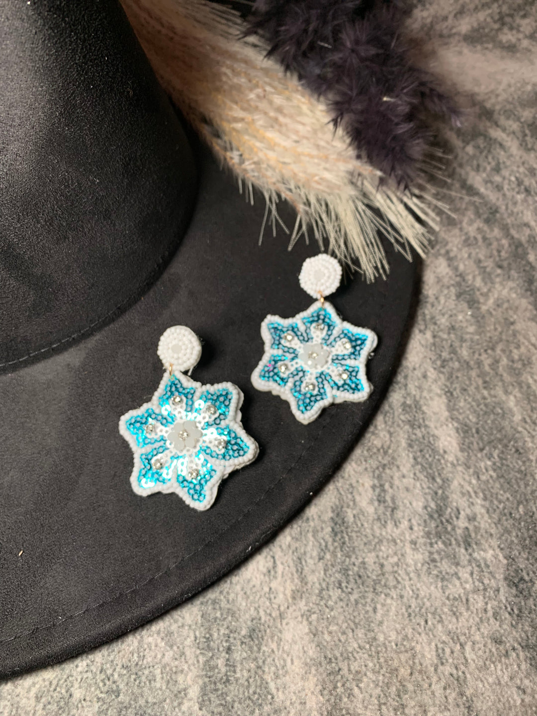 Snowflake Seed Bead Earring