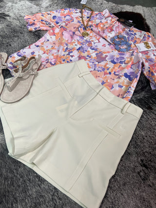 High Waisted Dressy Formal A-Line Shorts