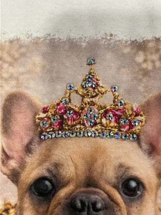 Rhinestone Royal French Bulldog Portrait Graphic Tee