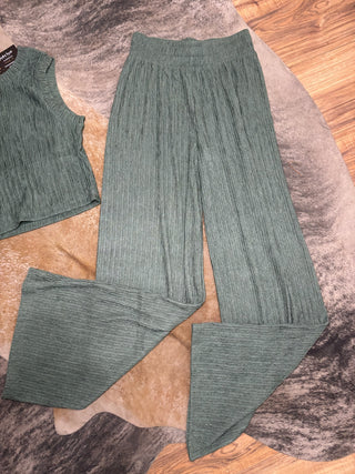 Jade Crinkled Plisse Set