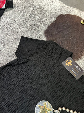 Crinkle Plisse Short Sleeve Set