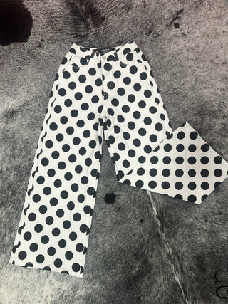 Ivory Polkadot Denim Pants