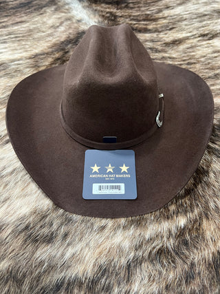 100% Wool Felt Western Cowboy Hat - Style Cattleman