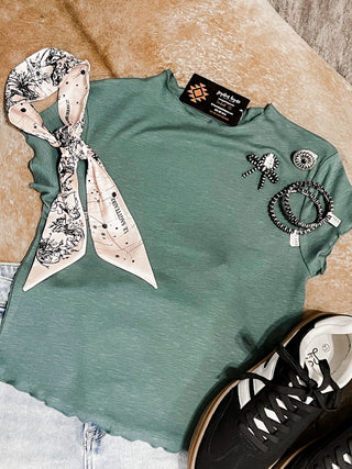 Lettuce Trim Cropped Top