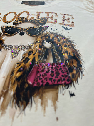 Boo-Jee Ghost Blingy Rhinestone Graphic Tee