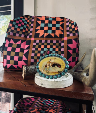 "That Traveler Bag" Ranchhouse Print Toiletry Pouch