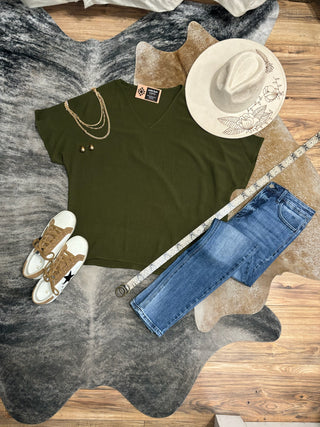 Olive Kait Vneck Top