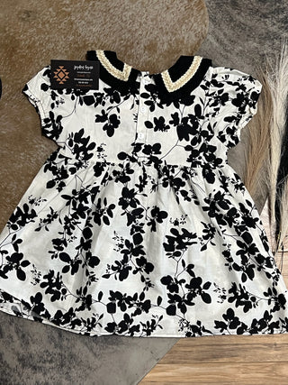 Black Floral Dress - Sisters set