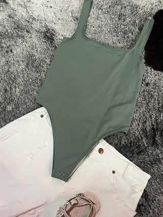 Jade Square neck tank bodysuit