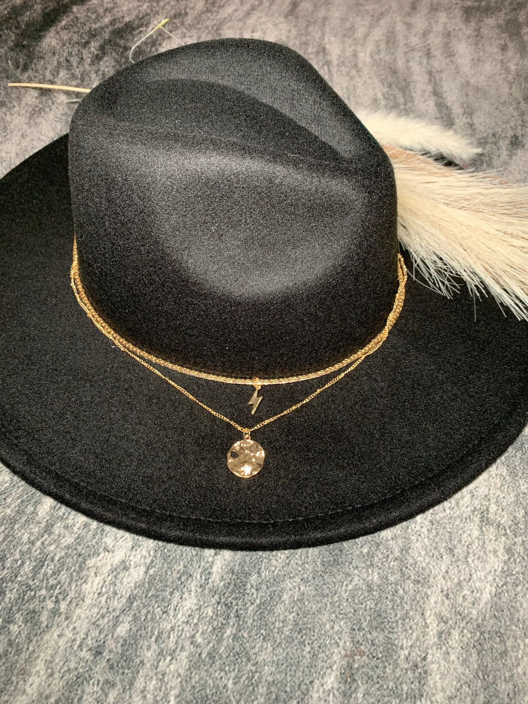 Gold Lightning Bold Coin Necklace