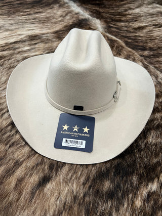 100% Wool Felt Western Cowboy Hat - Style Cattleman