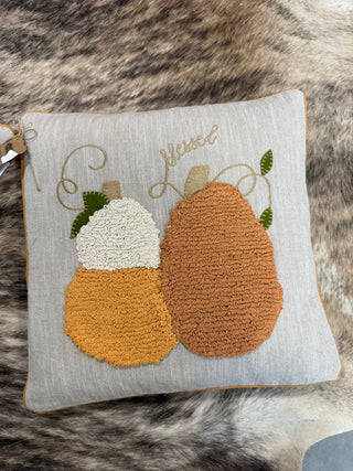 Large Tufted Pumpkin Pillow