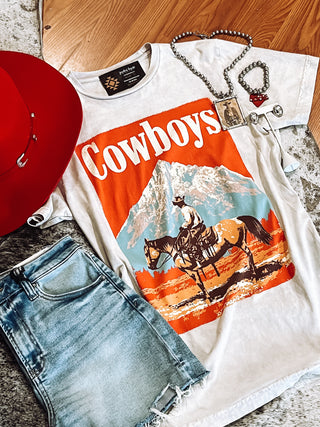Cowboys Mineral Wash Graphic Tee