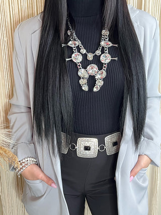 Large Rhinestone Layered Necklace - Jayden Layne