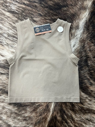 Solid Seamless Crop Tank Top