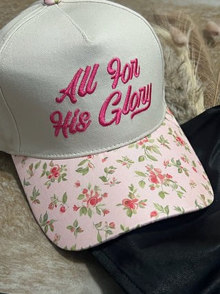All for His Glory Two Tone Canvas Trucker Hat