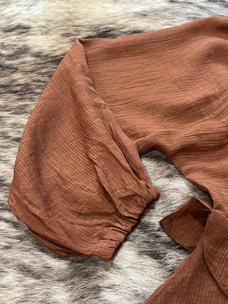 Ruffle Tiered Mini Dress - Caramel