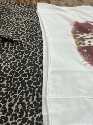 Red Cougar Game Day Distressed Terry Cloth Crop Tee