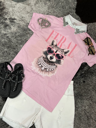 Feral Racoon Boujee Tee