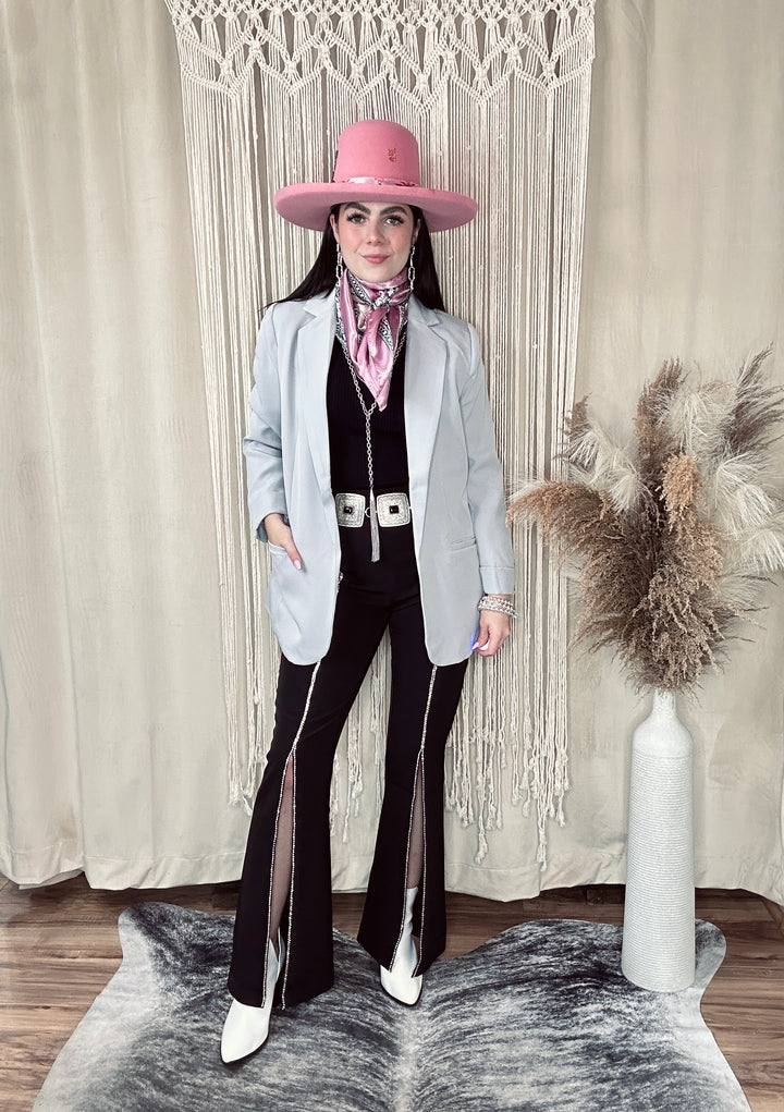 Grey Lizzy Open Front Blazer