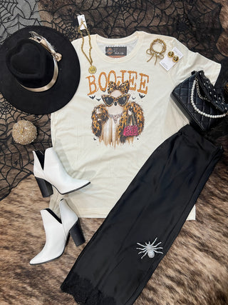 Boo-Jee Ghost Blingy Rhinestone Graphic Tee
