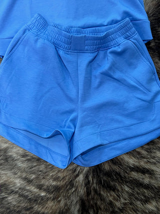 Scuba High Neck Half Zip Top & Dolphin Shorts Set