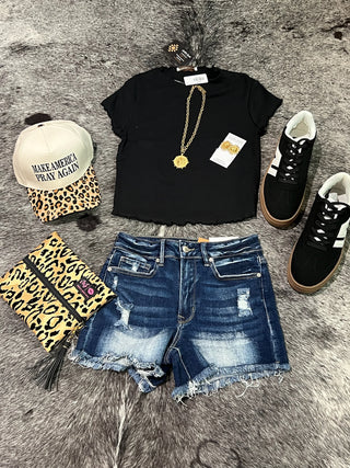 Lettuce Trim Cropped Top