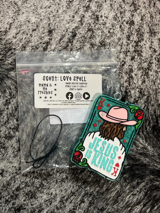Jesus is King Freshie — Car Air Freshener