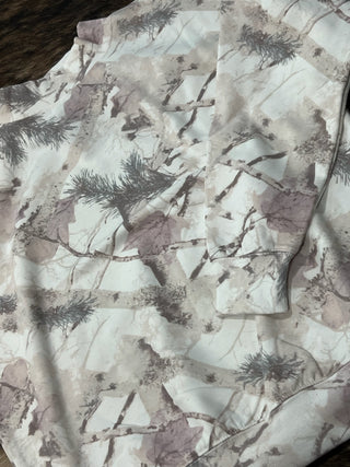 Pink Camo Oversized Mockneck Pullover
